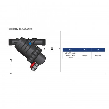 AG Products Spin Clean 25mm Screen Filter With Flushing Valve